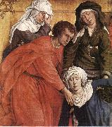 WEYDEN, Rogier van der Deposition (detail) oil painting artist